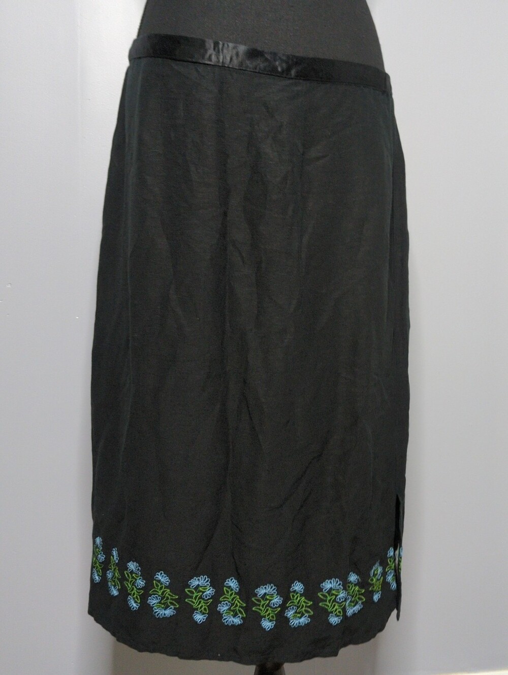 VTG Of The Earth Hemp Silk Blend Midi Skirt L